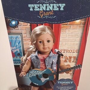 NIB American Girl 18" Doll Tenney Blonde Brown Eyes Freckles Country Singer